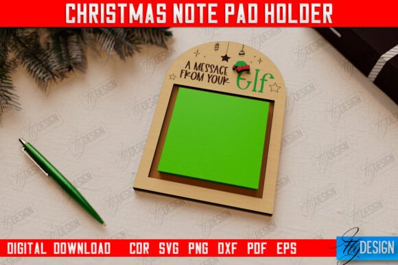 Download Christmas Note Pad Holder |Holiday Decor - Premium Bundle
