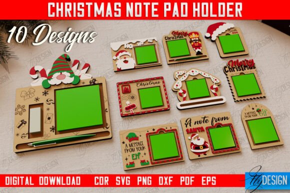 Download Christmas Note Pad Holders Bundle | CNC - Premium Resources