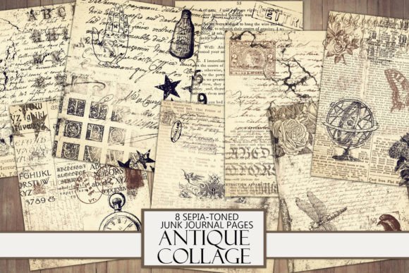 Download Antique Sepia Toned Collage Papers - Collage papers Collection