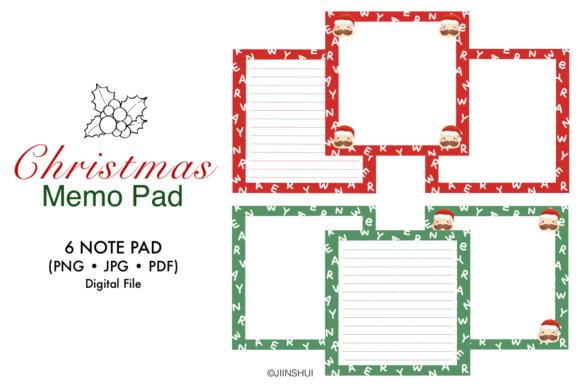 Download Christmas Memo Pad, Notepad, Stationery - Premium Resources