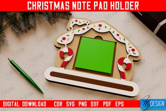 Download Christmas Note Pad Holder |Holiday Decor - Premium Bundle