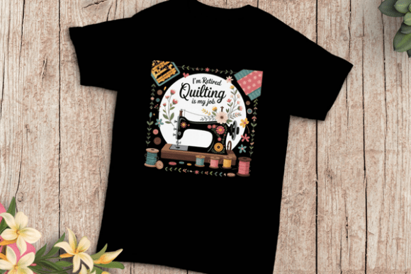 Download Retired Quilter's Life T-Shirt Design - Quilter Collection