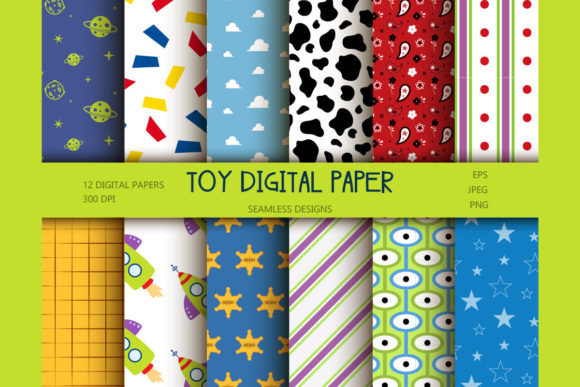 Download Toy Seamless Patterns, Scrapbook Papers - Patterns Collection