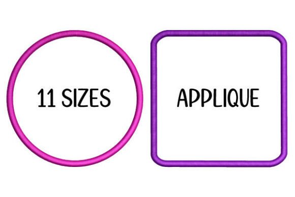 Download Circle &amp; Rounded Square Satin Stitch - Square Collection