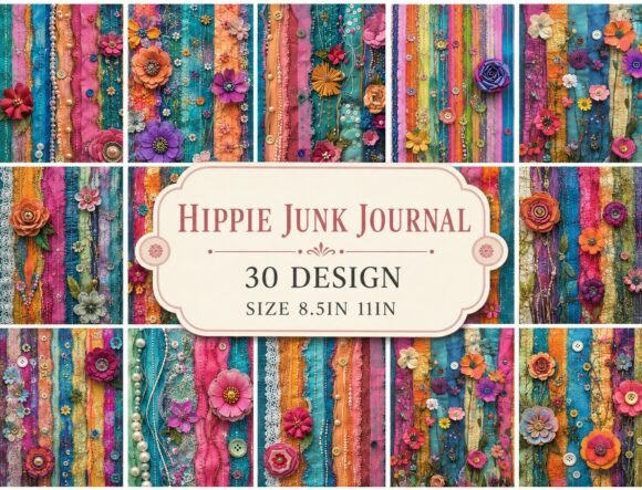 Download Vintage Boho Textile Collage Papers - Collage papers Collection
