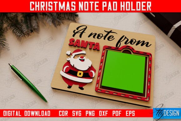 Download Christmas Note Pad Holder |Holiday Decor - Premium Bundle