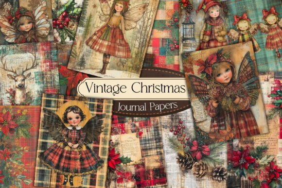 Download Vintage Christmas Collage Papers - Collage papers Collection